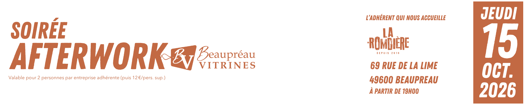 Afterwork 15 octobre